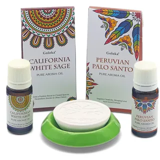 LAVISA Duftöl Duftstein für ätherische Öle, Diffusor, Aromatherapie, Duftlampe, Duftstein Diffusor Aromatherapie Palo Santo Salbei