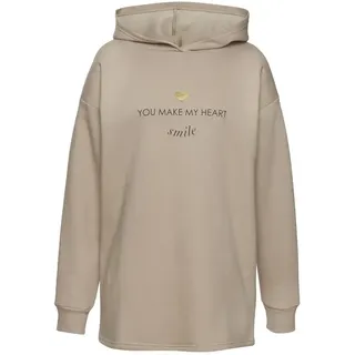 LASCANA Hoodie mit Print beige 40/42