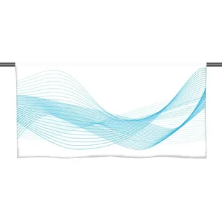gardinen-for-life Scheibengardine Stream Horizon blue, Cafehausgardine, Bistro 90 cm x 45 cm