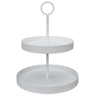 Grafelstein Etagere Etagere LENJA weiß aus Metall modernes Design 2-stöckige Metalletagere