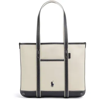 Ralph Lauren Shopper Baumwolle Beige/Blau