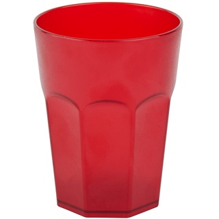 Gariella Kunststoffbecher Rot Trinkbecher Party-Becher Plastik Trink-Gläser Mehrweg 0,25l
