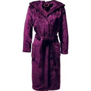 REDBEST Bademantel Unisex-Bademantel "Perris" mit Kapuze, Rückenlänge cm: 129/lang (ab 111 cm):, Fleece, mit Kapuze/mit Aufsatztasche:, default, Fleece Uni rot Rückenlänge cm: 129/lang (ab 111 cm): | XXL