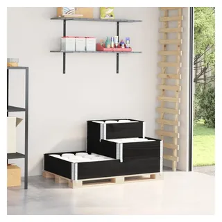 vidaXL Paletten-Aufsatzrahmen 120 x 80 x 60 cm Schwarz