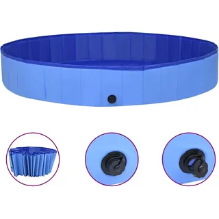 vidaXL Hunde-Pool Faltbar 300x40 cm Blau