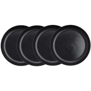 Butlers Pastateller, Schwarz, Keramik, 23x3.5x23 cm, Essen & Trinken, Geschirr, Teller, Speiseteller