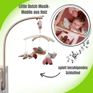 Little Dutch Musik-Mobile aus Holz mit Musik, Farbe: Baby Bunny