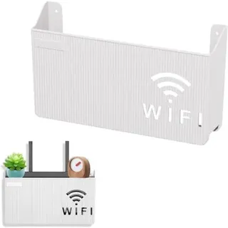 Aufbewahrungsbox Für Wlan-router, Wandhalterung, Wandregal Für Wohnzimmer, Fernseher, Deko-regal (weiß)