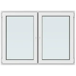 Solid Elements Kunststofffenster New Basic  (150 x 110 cm, Verglasung: 2-fach, Dreh Links/Dreh-Kipp Rechts, Weiß)