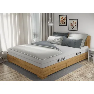 Bett1.de Soft Breeze Satin Silber/Anthrazit 200 x 220 cm + 2 x 40 x 80 cm