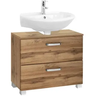 Held-Möbel Waschbeckenunterschrank Bologna Holzoptik Braun Eiche 70 cm