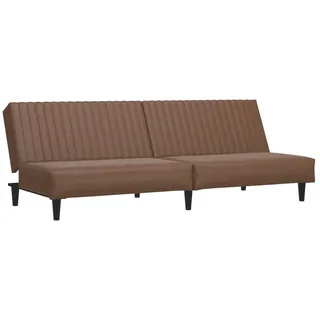 vidaXL Schlafsofa 2-Sitzer Braun Kunstleder
