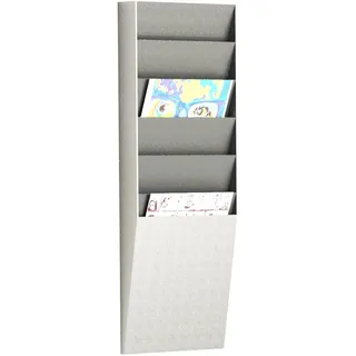 Paperflow Wandprospekthalter DIN A4 6 Fächern 23,6 x 8,3 x 71,2 cm, 1 St.