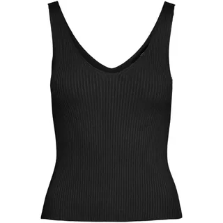 Vero Moda Tanktop Vero Moda Damen Ripp Srick-Top - VmGlory Träger-Shirt V-Ausschnitt schwarz M