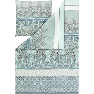 Estella Carmen Ornamental Baumwolle Türkis 135 x 200 cm + 80 x 80 cm