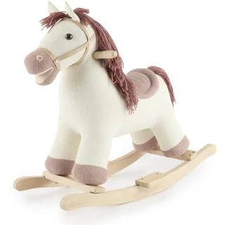 Bieco Plüsch Schaukeltier Pferd Ginger 68cm | Kinder Schaukelstuhl | Baby Schaukel | Schaukel Kleinkind | Schaukeltier Baby | Baby Schaukelwippe ab 9 Monate | Schaukelpferd Holz Spielzeug ab 9M