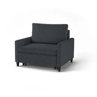 Mid.you Schlafsessel Sydney, Dunkelgrau, Holz, Metall, 95x89.5x103.5 cm, Made in EU, Liegefunktion, Wohnzimmer, Sofas & Couches, Schlafsofas, Schlafsofas mit Bettkasten