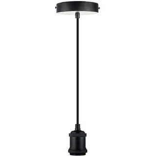 LUXULA 1-flg. E27 1,5 m schwarz Metall