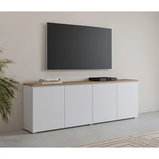 OTTO home Modo 200 x 68 x 34,5 cm Weiß / Eiche Mauvella