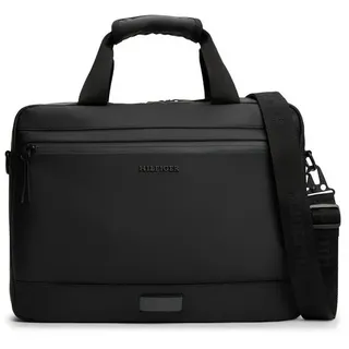 Tommy Hilfiger Laptoptasche TH TPU COMPUTER BAG, Unisex Computertasche, Umhängetasche mit Vordertaschenfach schwarz