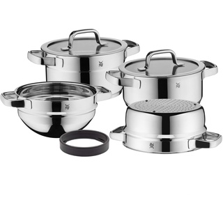 WMF Compact Cuisine Topf-Set 4-tlg. Bratentopf  + Fleischtopf + Dämpfereinsatz + Rührschüssel