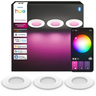 Philips Einbauleuchte 3er Pack (1000 lm) weiß/Kunststoff