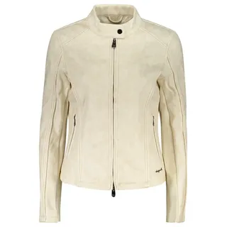 Desigual Outdoorjacke Elegante Damenjacke: Sandfarben, langärmlig, mit Taschen & Reißversc S