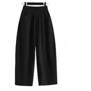 CABULE Bloomers Damen Herbst und Winter Karottenhose mit weitem Bein, Haremshose, Frühling und Herbst, japanische Retro-lose Daddy-Hose, Schwarz, M
