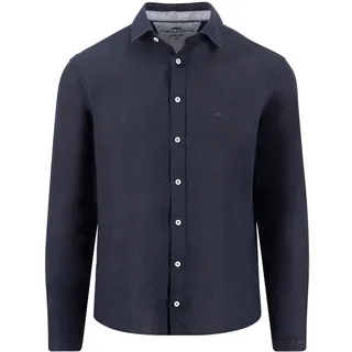 FYNCH-HATTON Slim Fit Leinenhemd Marine L