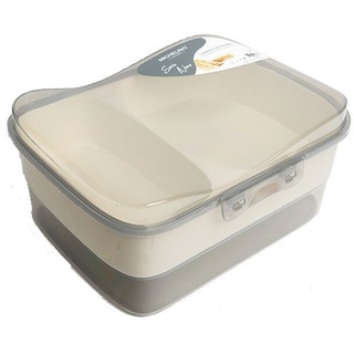 Michelino Lunchbox Lunchbox mit Einteiler Brotdose mit Fächern Spülmaschinengeeignet grau