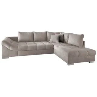 Wohnlandschaft Alvito Taupe Nylon/Mikrofaser