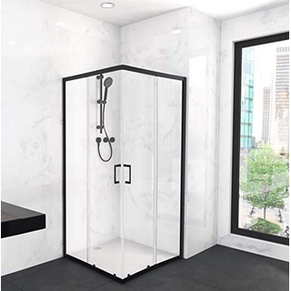 Aurlane Eckdusche 90 x 90 cm schwarz FAC283