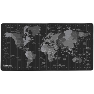 Natec Office Mouse Pad - Time Zone Map 800 X 400