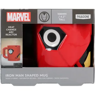Paladone Iron Man Becher - Wärmeaktiver Arc Reactor - Offizielles Marvel Merchandise für Iron Man Fans - 500 ml (17 fl oz) Keramikbecher.