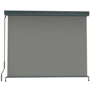 paramondo Senkrechtmarkise Senkrechtmarkise 160x250cm mit Kassette Sichtschutz Anthrazit Grau Alu Kassette, UV Schutz 30+, windstabil, manuell grau 160 cm x 250 cm x 250 cm