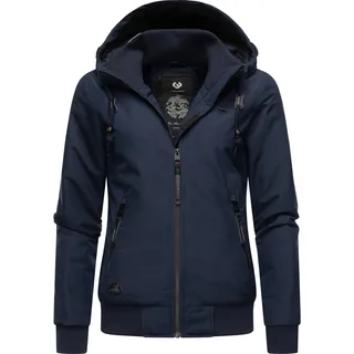 Ragwear Winterjacke Nuggie Melange stylische, melierte Damen Freizeitjacke blau XXL (44)