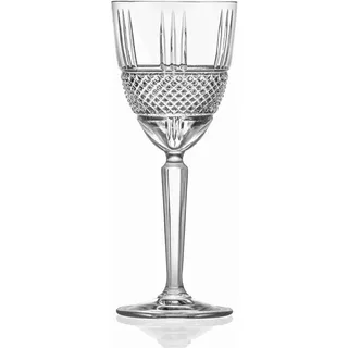 RCR 26966020006 Brillante große Rotwein-Gläser, 6er Set kristallweingläser, Wein-Gläser, Rotwein-Kelch mit gezogenem Stiel, Weingläser Set, 290ml große Rotweingläser, Kristallglas
