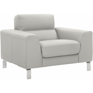 Sessel CALIA ITALIA "Simon" Gr. Leder SORRENTO, B/H/T: 112 cm x 81 cm x 94 cm, braun (tortora) Einzelsessel Ledersessel Sessel in zwei Lederqualitäten