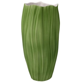 Goebel Vase Spirulina Colori in der Farbe Dunkelgrün, aus Biskuit-Porzellan hergestellt, Maße: 10 x 10 x 20 cm, 23-123-05-1