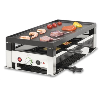 SOLIS 5 in 1 Table Grill for 8, Typ 791 Tischgrill - Vielseitiger 1400 Watt Edelstahl Raclettegrill