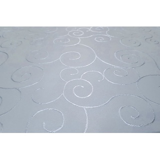 Haus und Deko Tischdecke Tischdecke 160x400 cm rechteckig damast Ornamente (1-tlg) weiß 400 cm x 160 cm