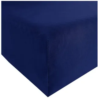 REDBEST Spannbettlaken Jersey-Elasthan 180 x 200 - 200 x 200 cm blau