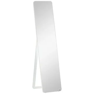 MC Star Standspiegel Ganzkörperspiegel mit klappbarem Rahmen, stabiler Schminkspiegel (frei stehend oder wandmontiert für Wohnzimmer & Ankleidezimmer) weiß