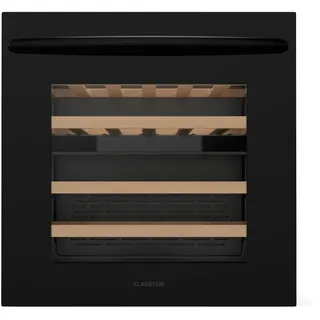 Klarstein Vinoline 30 Built-In Duo Weinschrank | 30 Flaschen | integrierbar | LED | leise Schwarz