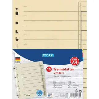 Stylex Trennblätter DIN A4 hellchamois 10 St.