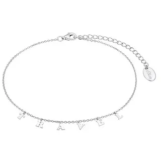 s.Oliver Damen Fußkettchen 2032131 Travel Silber
