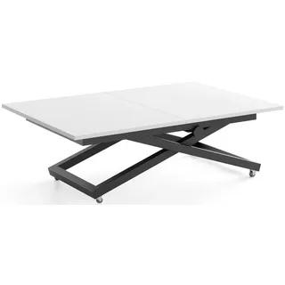 WFL GROUP Axen Weiß Laminat 120-160 x 80 x 38-75 cm