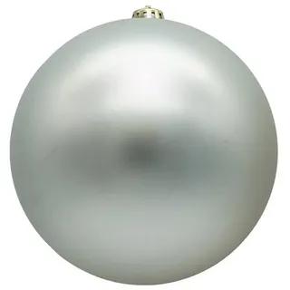 Annastore Weihnachtsbaumkugel Weihnachtskugeln aus Kunststoff zum Hängen für den Außenbereich (6 St), Frost und Wetterfest, Outdoor Weihnachtkugeln silberfarben Ø 12 cm