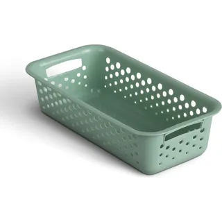 hopeg gmbh Aufbewahrungskorb 0,7L mit Griffen 20 x 10 x 5 cm grün