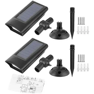 Solar-led-außenleuchte, Erdspießstrahler, Wasserdicht, Für Garten Und Terrasse, Zur Beleuchtung Von Wegen Und Höfen, 2er-set